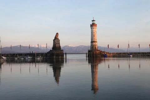 Lighthouse at sunset Stock Photos