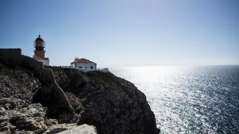 Lighthouse sunset 库存照片