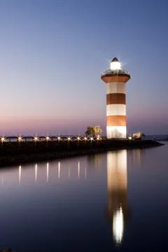 Lighthouse Sunset Foto stock