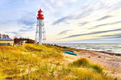 Lighthouse at sunset 写真素材