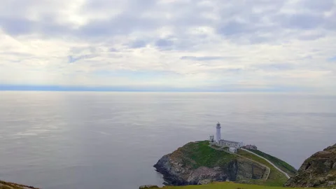 Lighthouse Time-lapse With Clouds Stock Footage 199097374