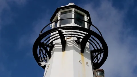 Lighthouse Timelapse with moving clouds Stock Footage 117419762