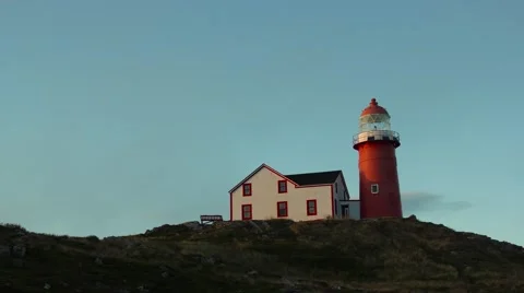 Lighthouse Timelapse - Newfoundland, Canada 스톡 동영상 67844608