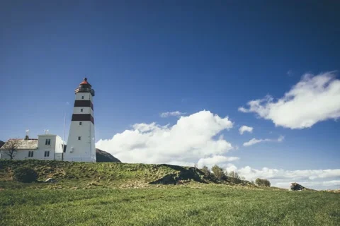 Lighthouse timelapse on a summer day, view from below Video stock 52749215