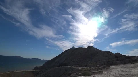 Lighthouse on top of the mountain Stock Footage 144900566
