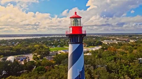 Lighthouse top Foto stock