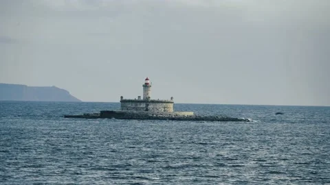 "The Lighthouse. Torre do Bugio. Lisbon's Guiding Light. Bugio Lighthouse Stock Footage 143264285