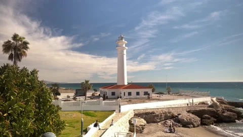 Lighthouse at Torrox Costa Stock Footage 168193062
