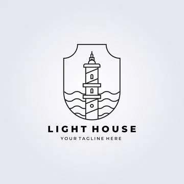 Lighthouse tower logo vector illustration design Stock Illustration