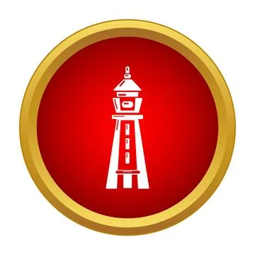 Lighthouse tower providing navigation and safety on coast Illustration
