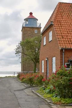 Lighthouse tower in Svaneke Foto stock