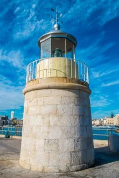 Lighthouse in trani Foto stock