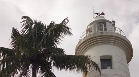 Lighthouse in tropic, Galle Stock Footage 58285468