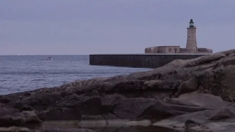 Lighthouse twilight. Stock Footage 77465486