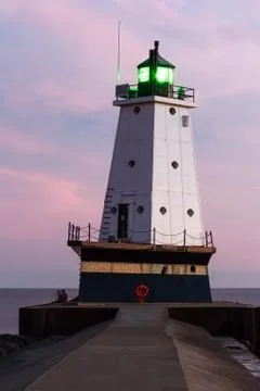 LIghthouse at Twilight Stock Photos
