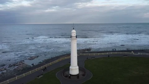 Lighthouse on U.K beach Stock Footage 185145955
