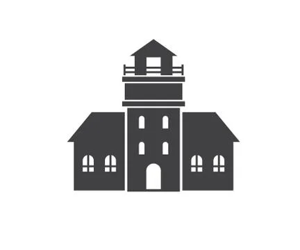 Lighthouse Vector Outline Icon Stock Illustration