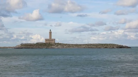 Lighthouse in Vieste (Apulia) Italy Stock Footage 80476282