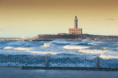 The Lighthouse of Vieste Stock Photos