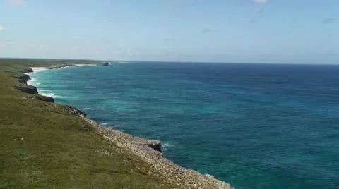 Lighthouse view of the ocean and coastline Stock Footage 10754754