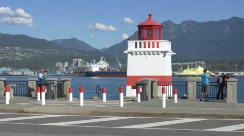 Lighthouse view point with people (part one) 库存影片 68360141