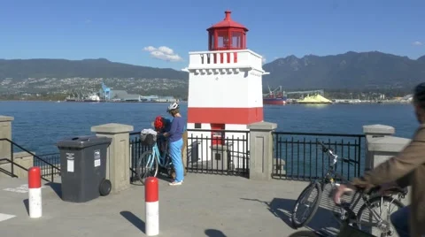 Lighthouse view point in Vancouver. 库存影片 68360811