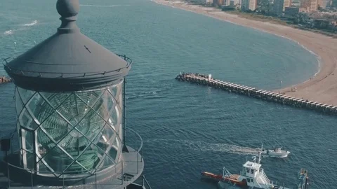 Lighthouse on water Stock Footage 72993687