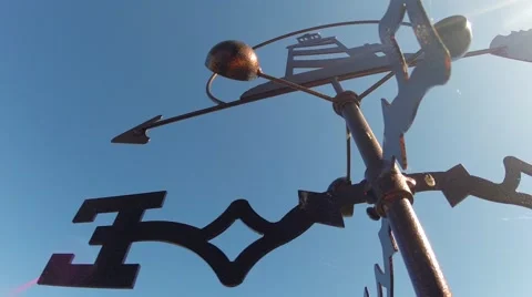Lighthouse weather vane Stock Footage 40082084