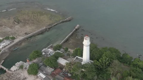 Lighthouse at West Java Indonesia Stock Footage 204958873