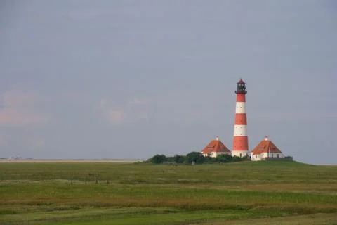 Lighthouse Westerhever Stock Photos