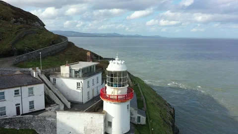 Lighthouse Wicklow Head Co. Wicklow Stock Footage 257996462