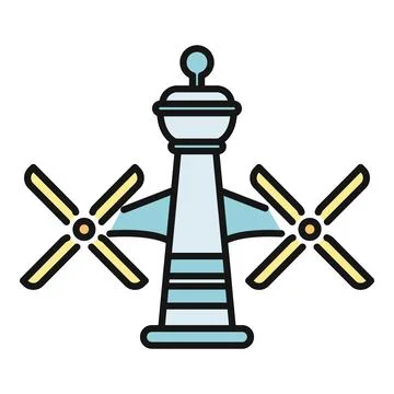 Lighthouse wind turbine generating renewable energy concept Ilustración de archivo