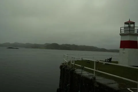 Lighthouse in winter Stock Photos