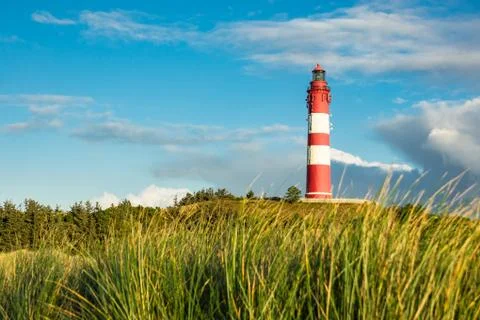 Lighthouse in Wittduen on the island Amrum, Germany Stock Photos