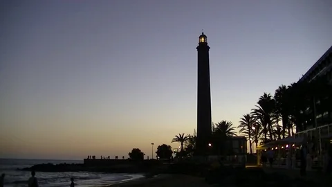 Lighthouse/flagship silhouette Stockbeeldmateriaal 79605760