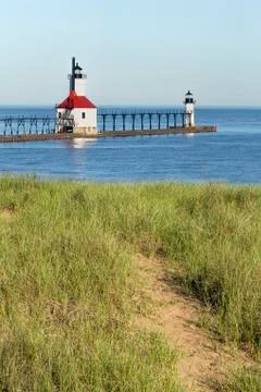 Lighthouses from the Dunes Foto stock