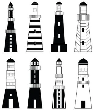 Lighthouses Stock Illustration