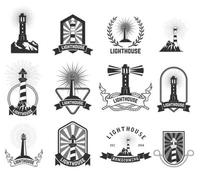 Lighthouses Free Stock Illustration