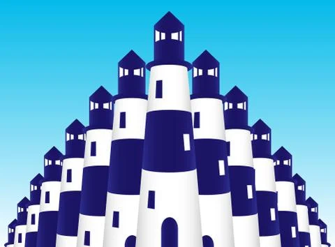 Lighthouses Stock Illustration