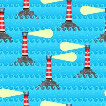 Lighthouses Stock Illustration