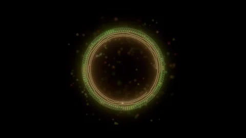 Lighting up alternately the circle boundary Stock Footage 261851714