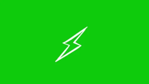 Lighting animation on green screen background 库存影片 331967125