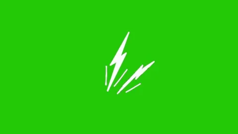 Lighting animation on green screen background 库存影片 332209791