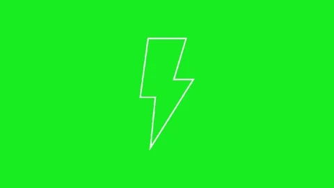 Lighting animation on green screen background 库存影片 332975005