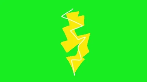 Lighting animation on green screen background 库存影片 332975071