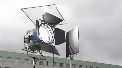 Lighting appliance in the open air Stock Footage 61932843