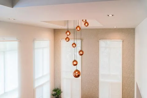 Lighting ball hanging from the ceiling Stock Photos