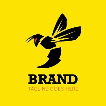 Lighting bee logo Stock Illustration