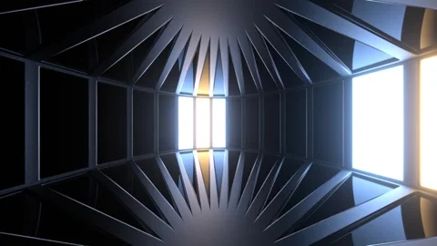 Lighting Blue and Yellow Circular Stroboscope Background VJ Loop in 4K Stock Footage 300098784