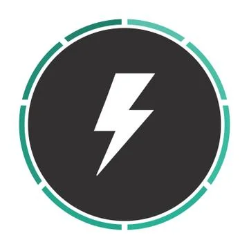 Lighting bolt computer symbol Stock Illustration